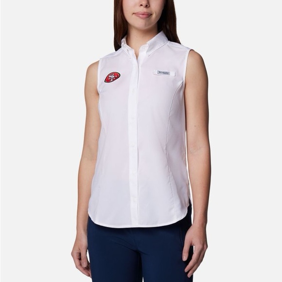 Women's PFG Tamiami™ Sleeveless Shirt - San Franscisco 49ers - Picture 3 of 9